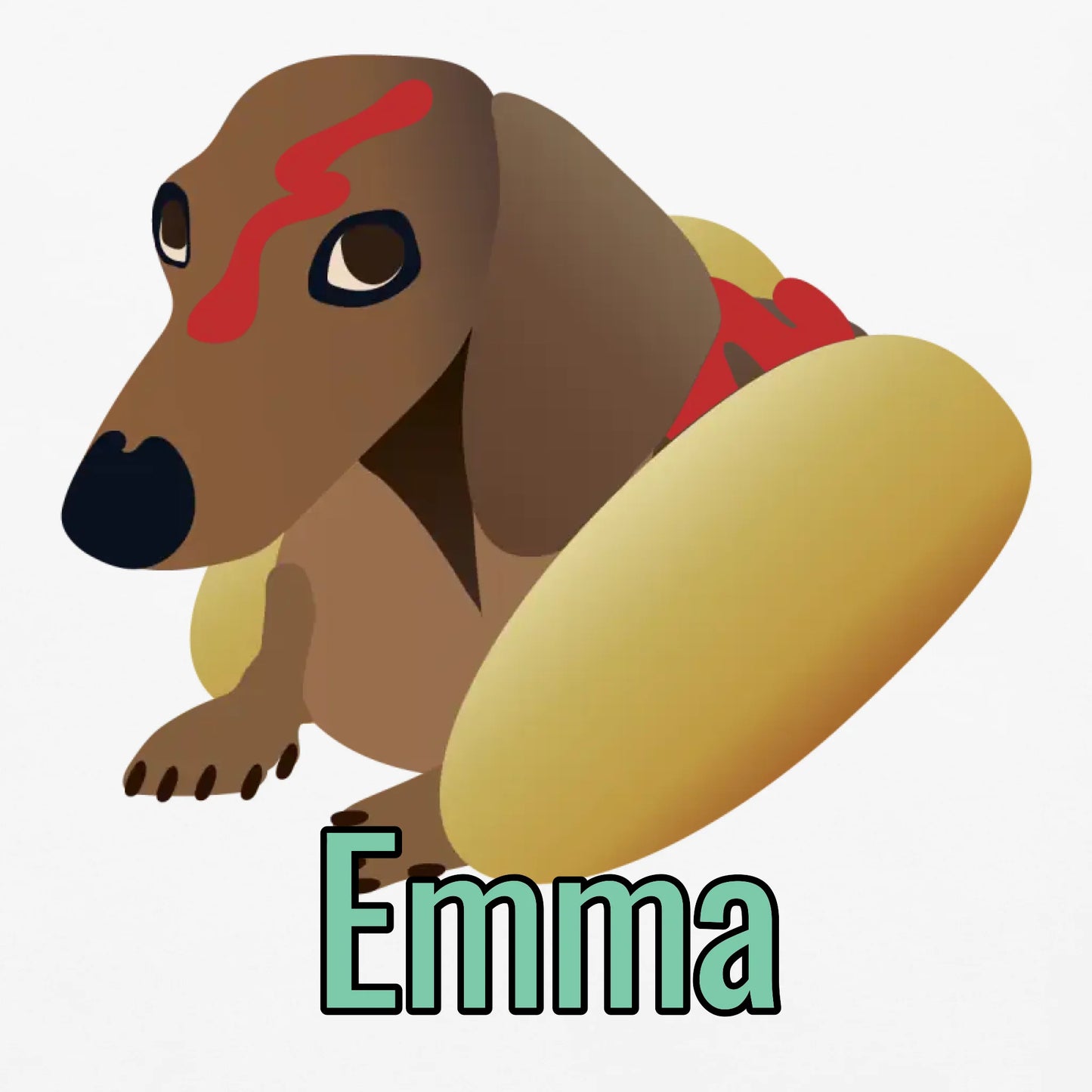 Embroidered Hotdog T-shirt