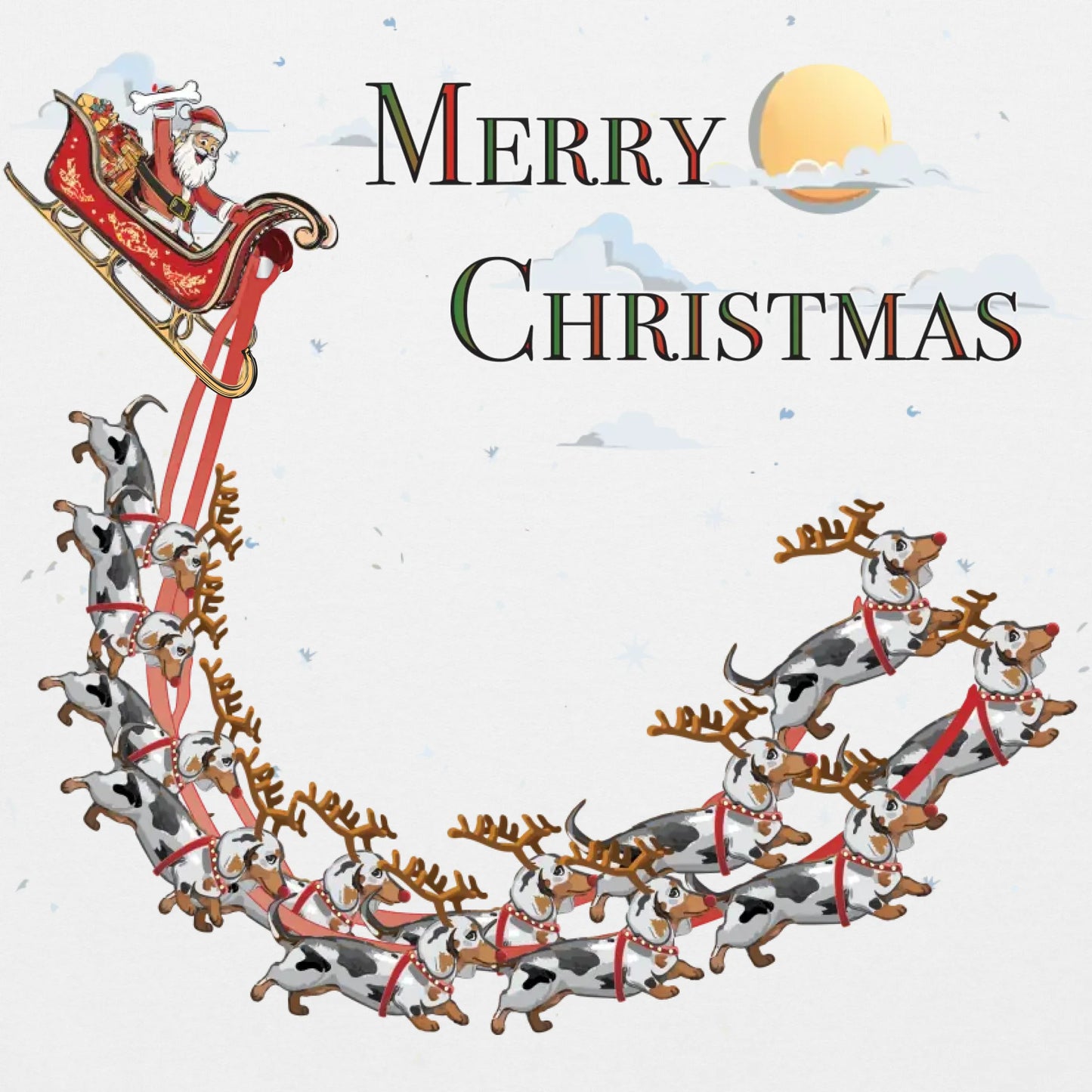 Santa’s Doxies Sleigh Sweater